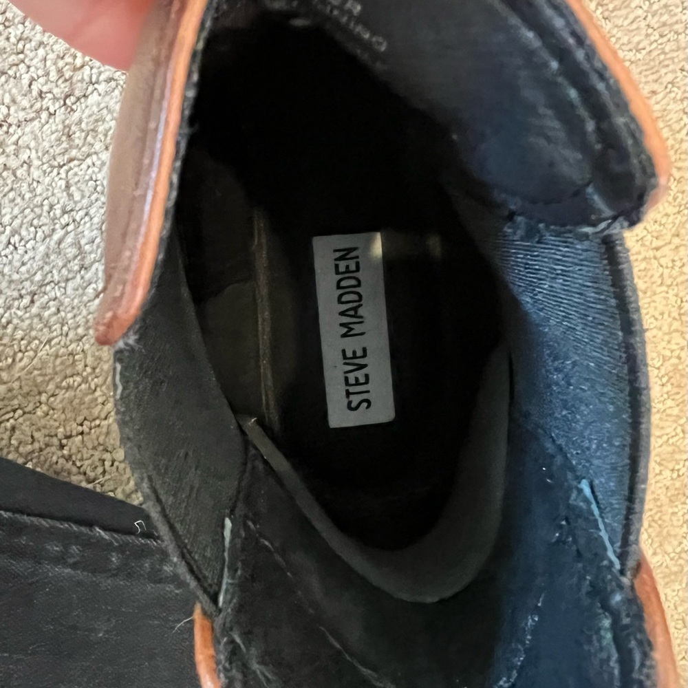 NWOT Steve Madden Brown Leather Boots - Picture 4 of 4
